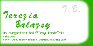 terezia balazsy business card